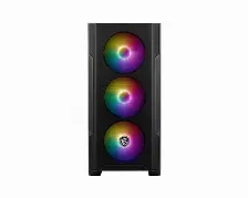 Gabinete Msi Mag Forge M100a, Micro Atx, Panel Acrilico, 4x Vent Rgb, Micro Tower, Negro